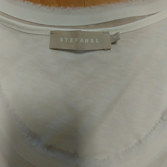 Stefanel Double Layered White Tank Top. - Picture 4 of 4